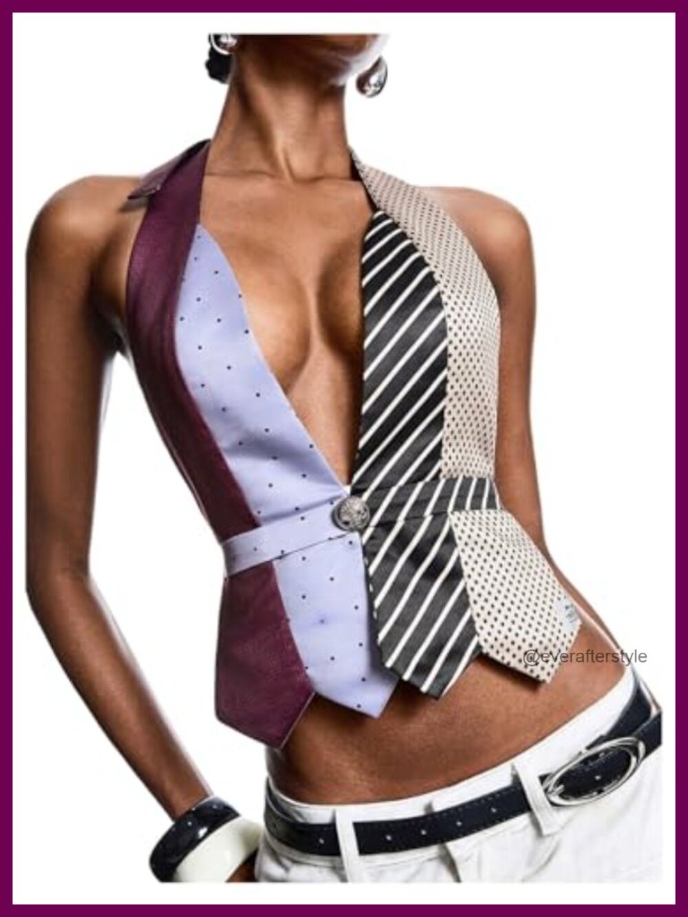 Women's Backless Halter Crop Top Deep V Neck Sleeveless Y2k Summer Party